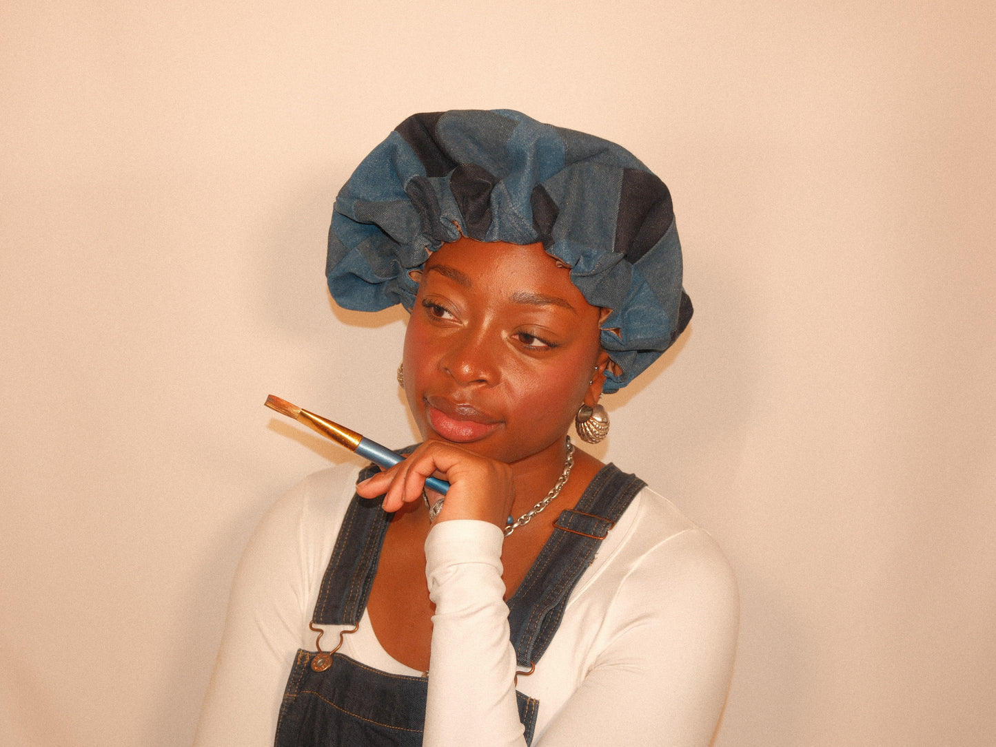 DENIM PATCHWORK BONNET