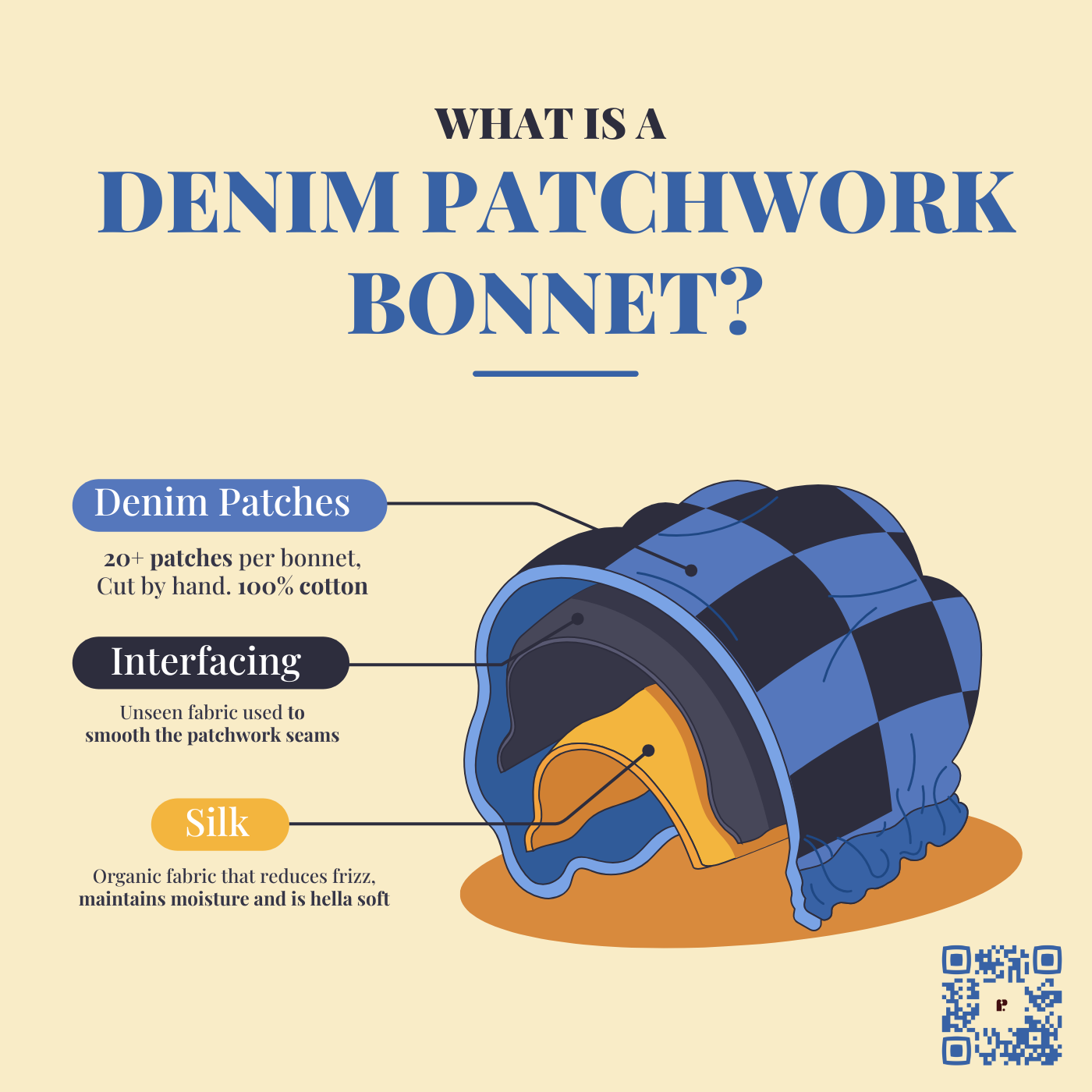 DENIM PATCHWORK BONNET